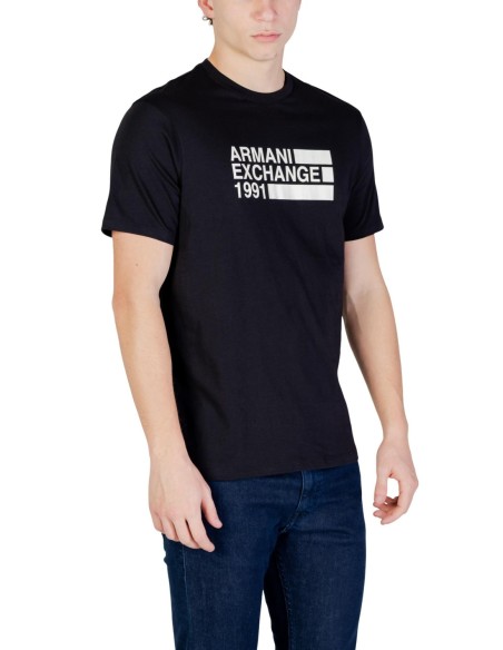 T-shirt homme Armani Exchange noir imprimé