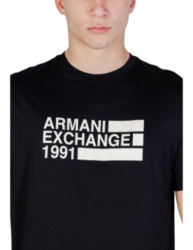 T-shirt homme Armani Exchange noir imprimé