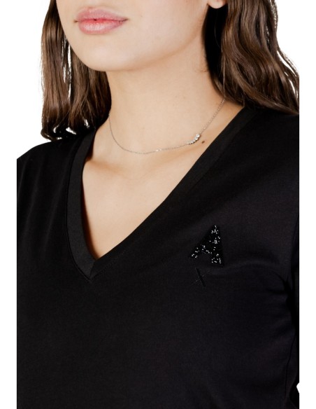 T-shirt femme Armani Exchange noir V