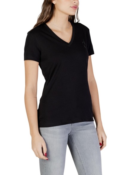 T-shirt femme Armani Exchange noir V