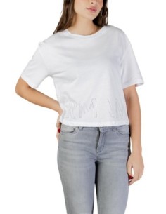 T-shirt femme Armani Exchange blanc imprimé