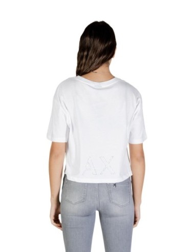 T-shirt femme Armani Exchange blanc imprimé