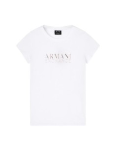 T?shirt femme AX blanc imprimé