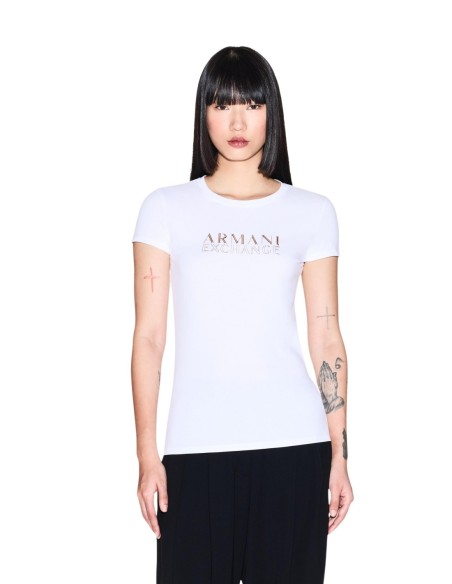 T?shirt femme AX blanc imprimé