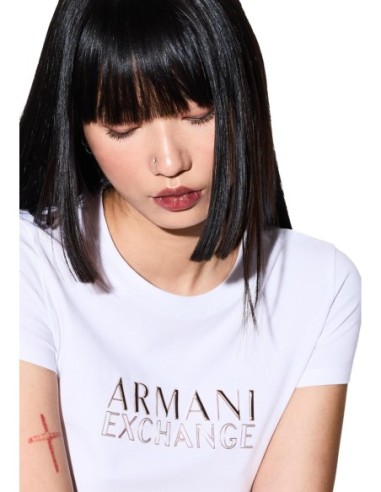 T?shirt femme AX blanc imprimé