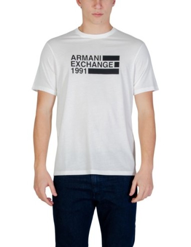 T?shirt homme AX blanc imprimé