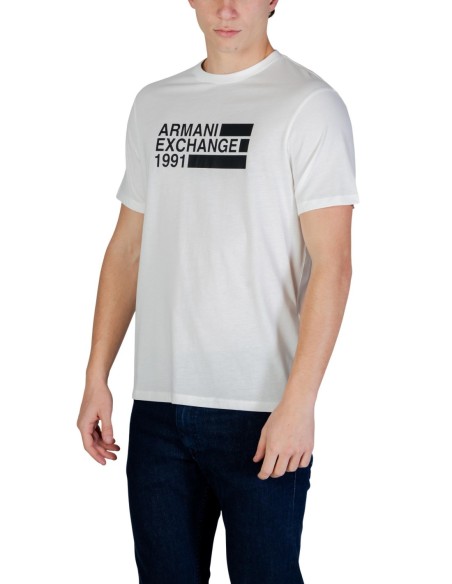 T?shirt homme AX blanc imprimé