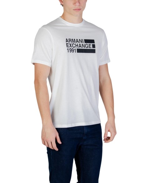 T?shirt homme AX blanc imprimé