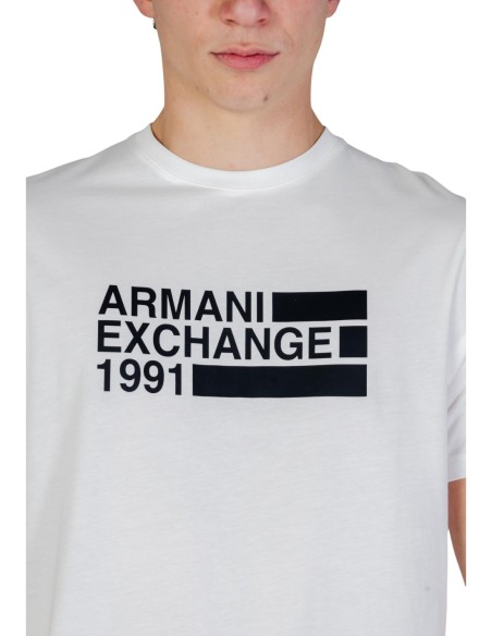 T?shirt homme AX blanc imprimé