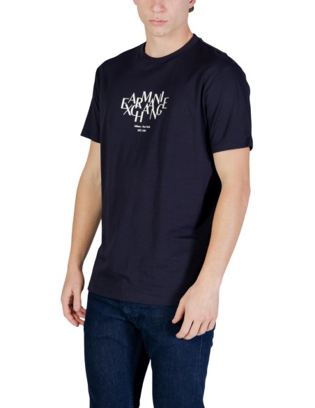 T?shirt homme AX bleu imprimé