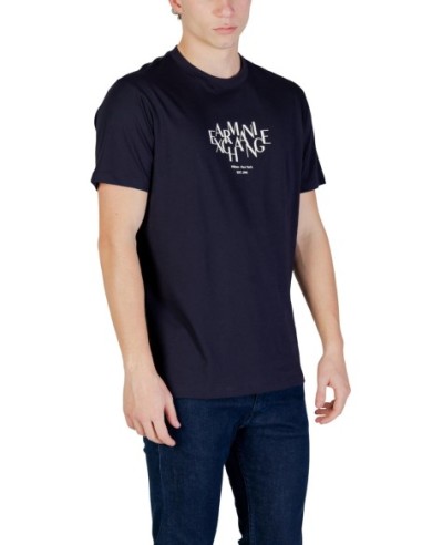 T?shirt homme AX bleu imprimé