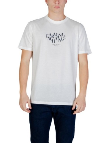 T?shirt homme Armani Exchange blanc imprimé