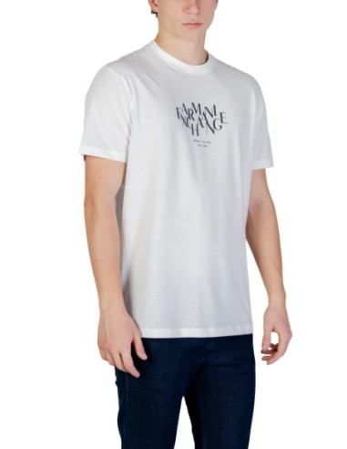 T?shirt homme Armani Exchange blanc imprimé