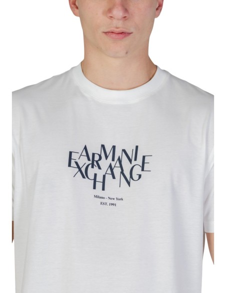 T?shirt homme Armani Exchange blanc imprimé