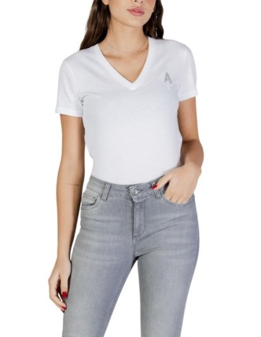 T-Shirt femme Armani Exchange blanc col V