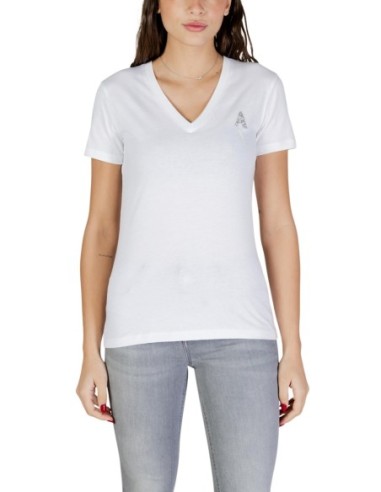 T?shirt femme Armani Exchange blanc col V
