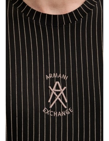 T?shirt homme Armani Exchange noir rayé