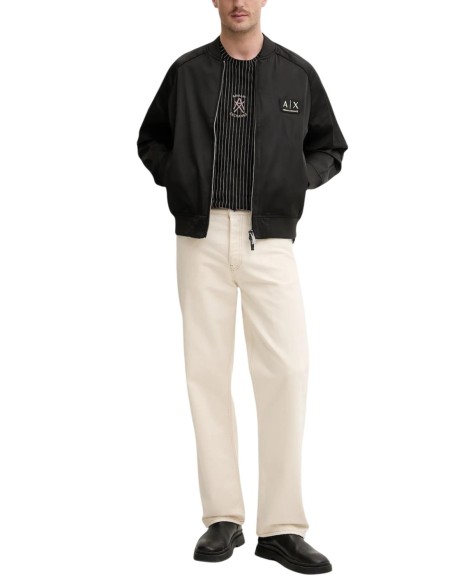T?shirt homme Armani Exchange noir rayé