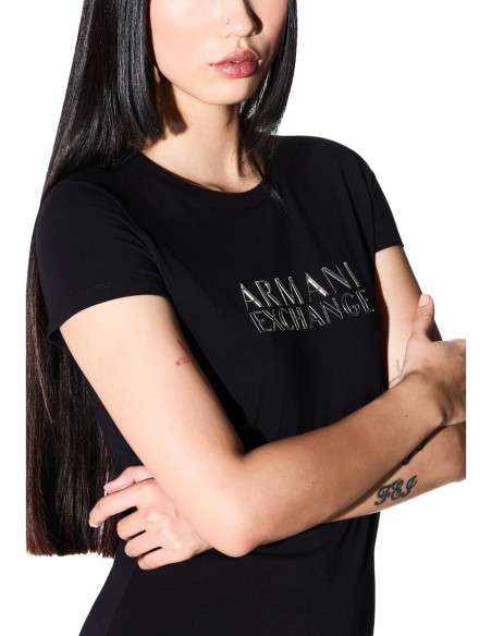 T?shirt femme Armani Exchange noir