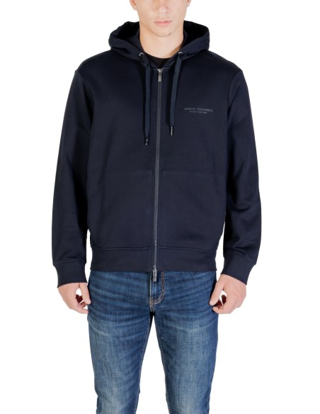 Sweat homme Armani Exchange bleu capuche