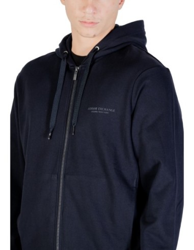 Sweat homme Armani Exchange bleu capuche