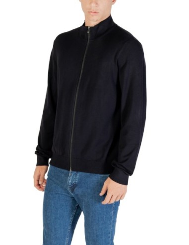 Pull homme Armani Exchange bleu zippé