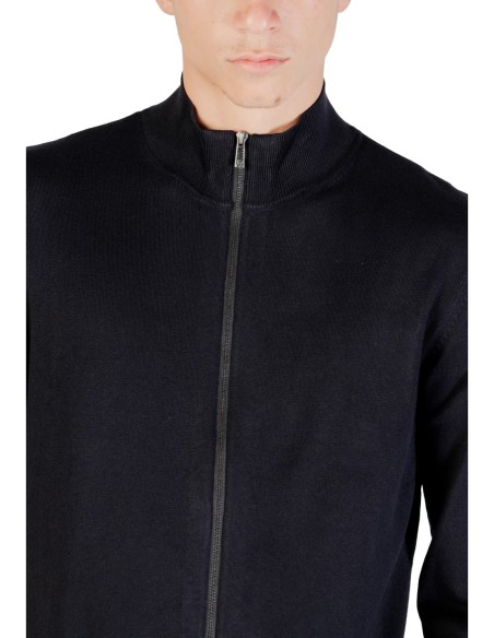 Pull homme Armani Exchange bleu zippé