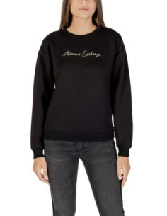 Sweat femme Armani Exchange noir imprimé