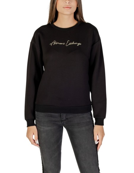 Sweat femme Armani Exchange noir imprimé