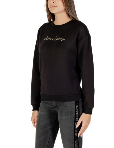 Sweat femme Armani Exchange noir imprimé