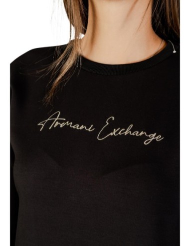 Sweat femme Armani Exchange noir imprimé