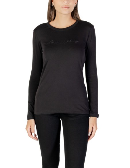 T?shirt femme Armani Exchange noir manches longues