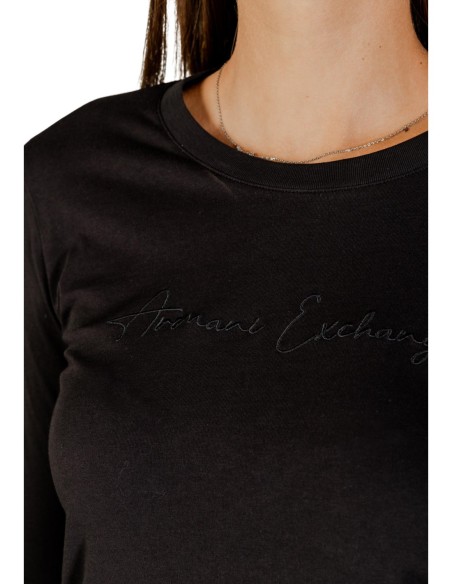 T?shirt femme Armani Exchange noir manches longues