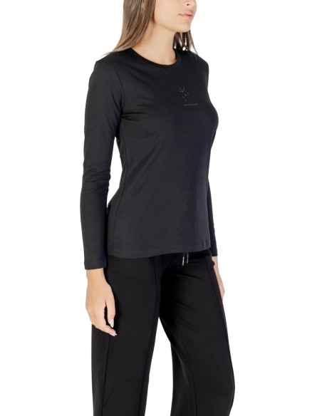 T?shirt femme Armani Exchange noir strass
