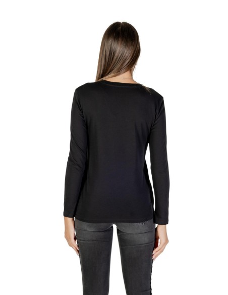 T?shirt femme Armani Exchange noir strass
