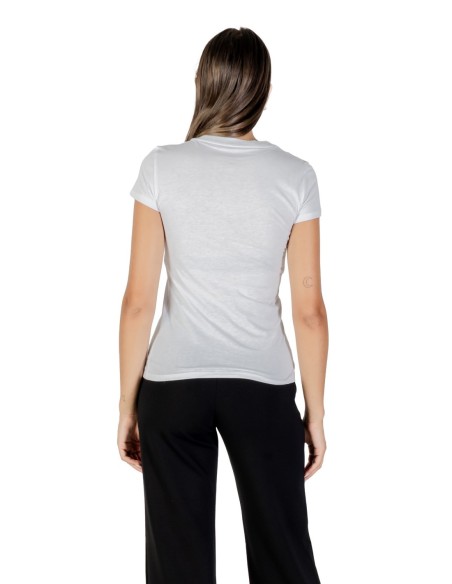 T?shirt femme Armani Exchange blanc strass