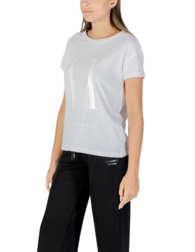 T?shirt femme Armani Exchange blanc imprimé