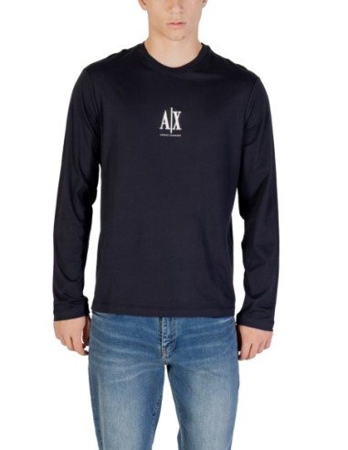 T?shirt homme Armani Exchange bleu manches longues