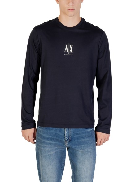 T?shirt homme Armani Exchange bleu manches longues