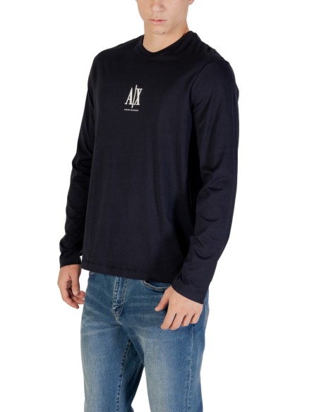 T?shirt homme Armani Exchange bleu manches longues