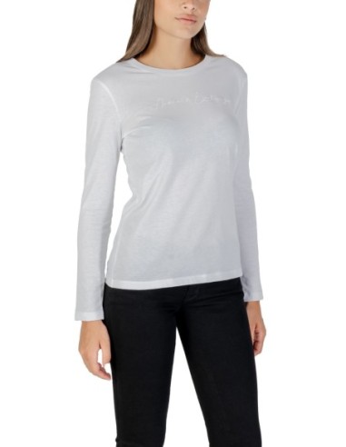 T?shirt femme Armani Exchange blanc manches longues