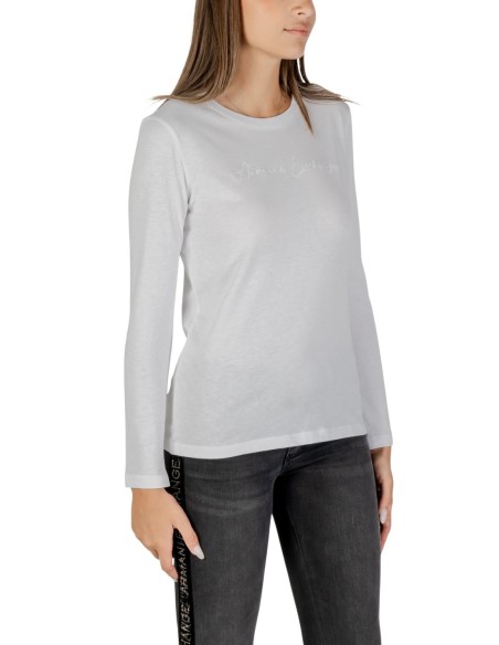 T?shirt femme Armani Exchange blanc manches longues