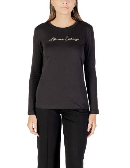 T?shirt femme Armani Exchange noir manches longues