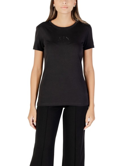 T?shirt femme Armani Exchange noir strass