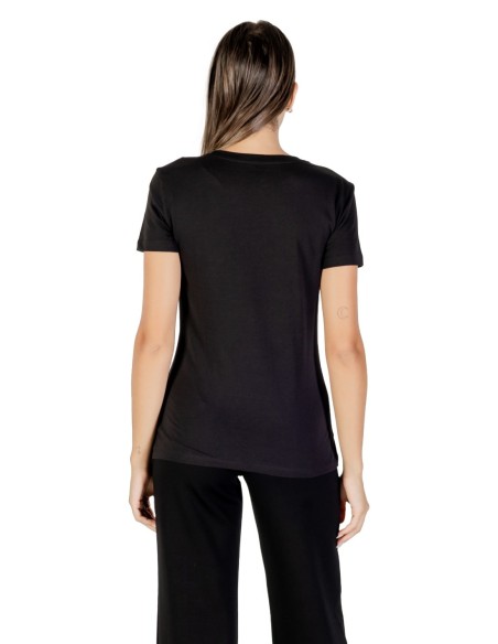 T?shirt femme Armani Exchange noir strass