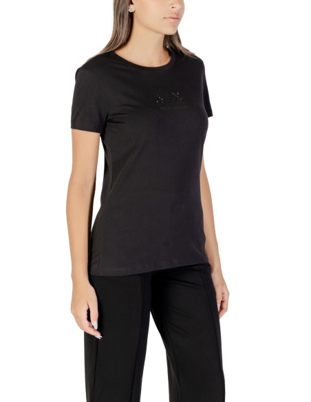 T?shirt femme Armani Exchange noir strass