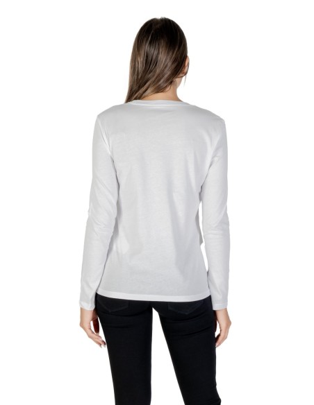 T?shirt femme Armani Exchange blanc strass