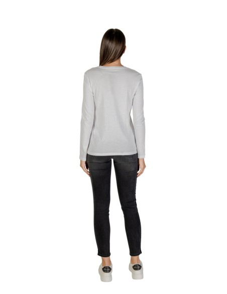 T?shirt femme Armani Exchange blanc strass