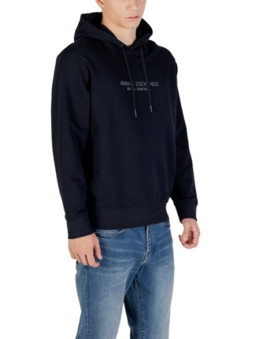 Sweat homme Armani Exchange bleu capuche