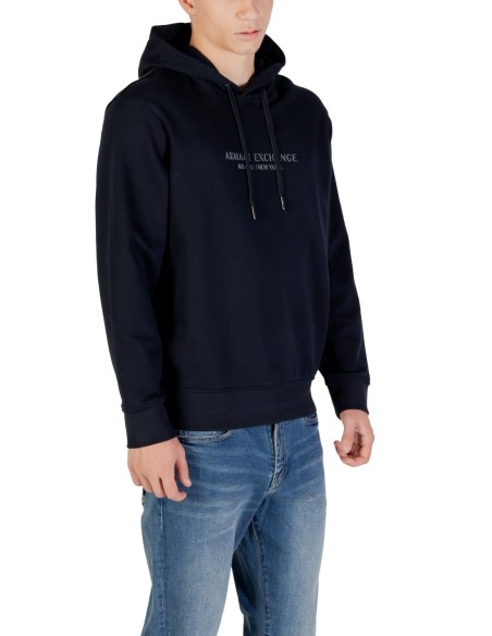 Sweat homme Armani Exchange bleu capuche